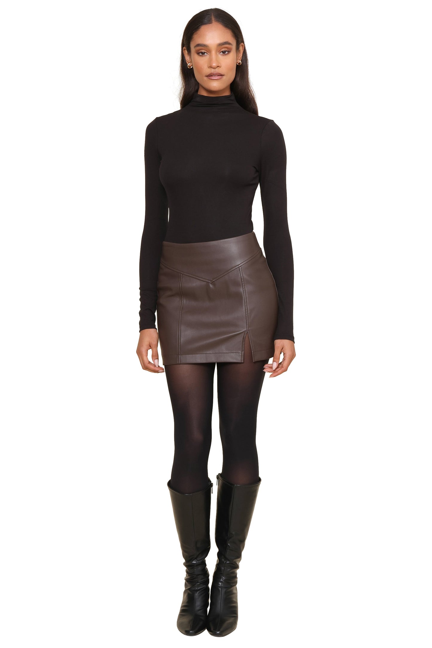 Carlson Vegan Leather Mini Skirt