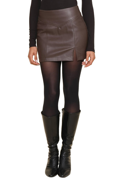 Carlson Vegan Leather Mini Skirt