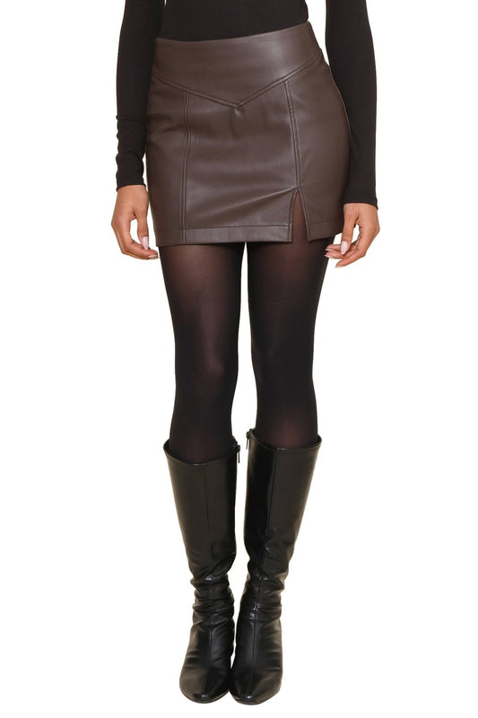 Carlson Vegan Leather Mini Skirt